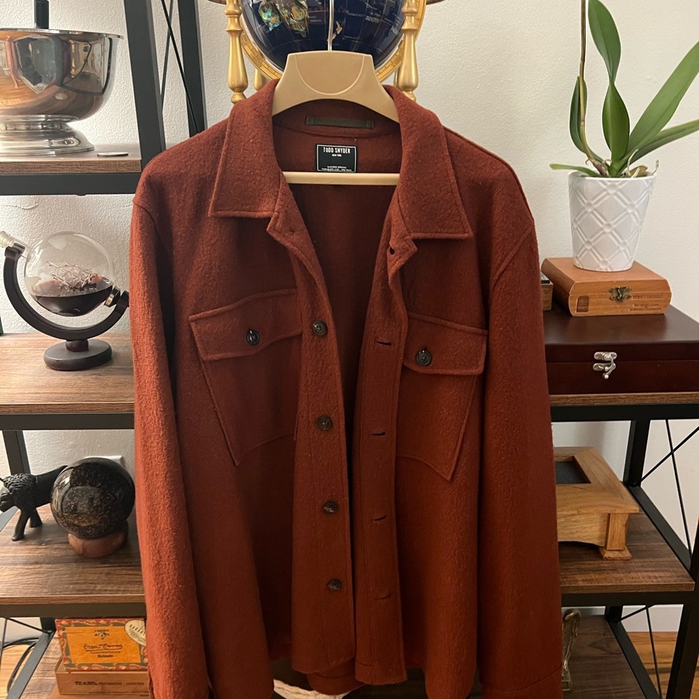 Todd Snyder Rust Brown Lightweight Shirt Jacket